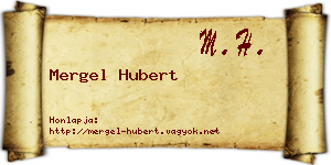 Mergel Hubert névjegykártya